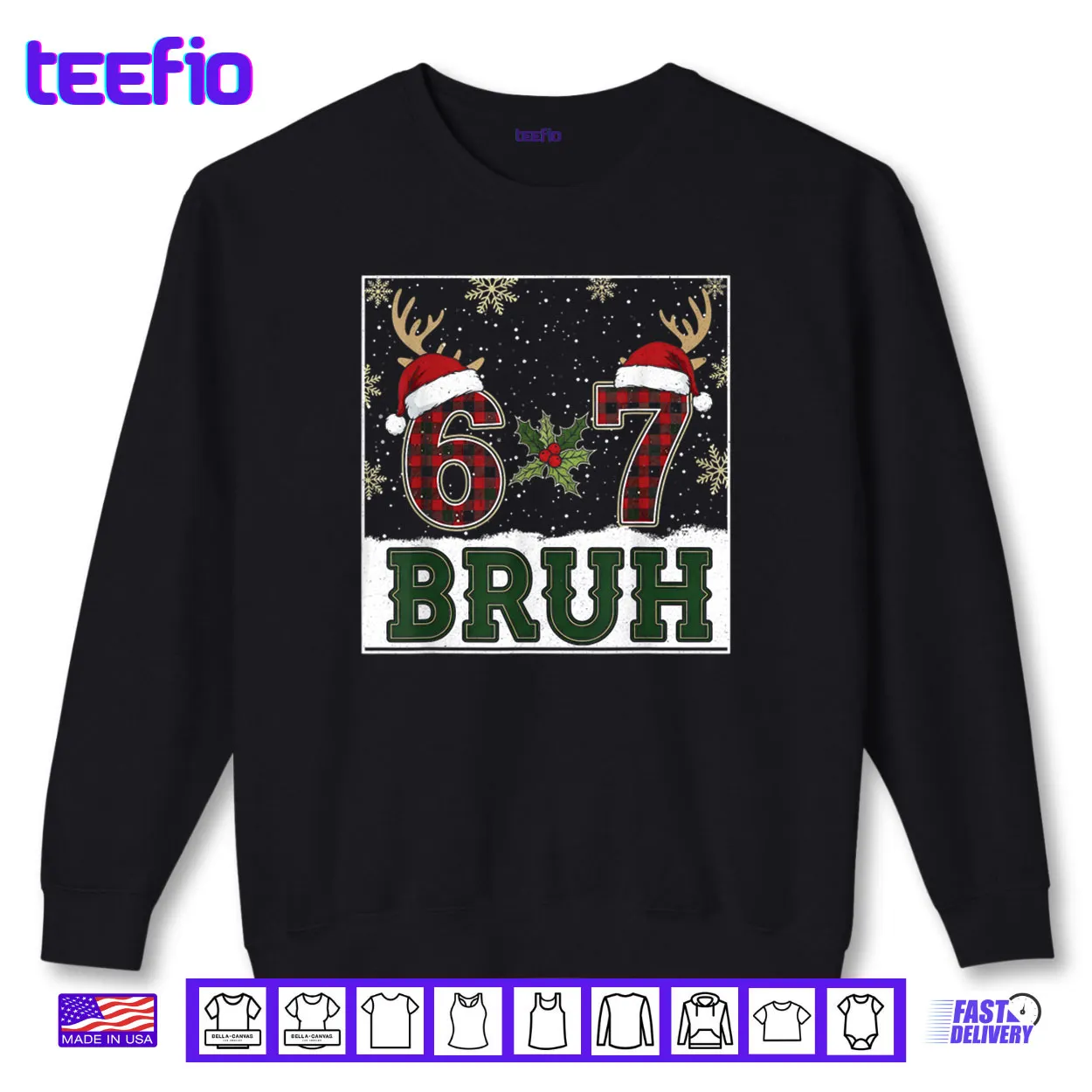 67 Bruh Christmas Plaid Antlers Santa Hat Meme Shirt 67 Bruh Christmas Plaid Antlers Santa Hat Meme Shirt