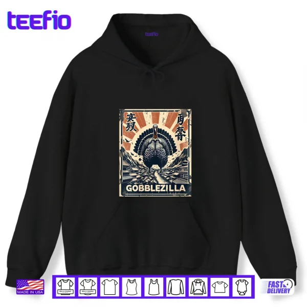 Gobblezilla Turkey Day Thanksgiving Monster Shirt 2 Hoodie Gobblezilla Turkey Day Thanksgiving Monster Shirt