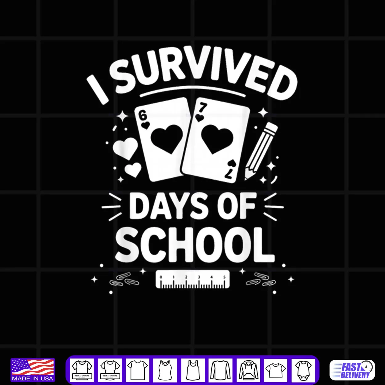 I Survived 67 Days of School Cards Teachers Students Hearts Shirt I Survived 67 Days of School Cards Teachers Students Hearts Shirt