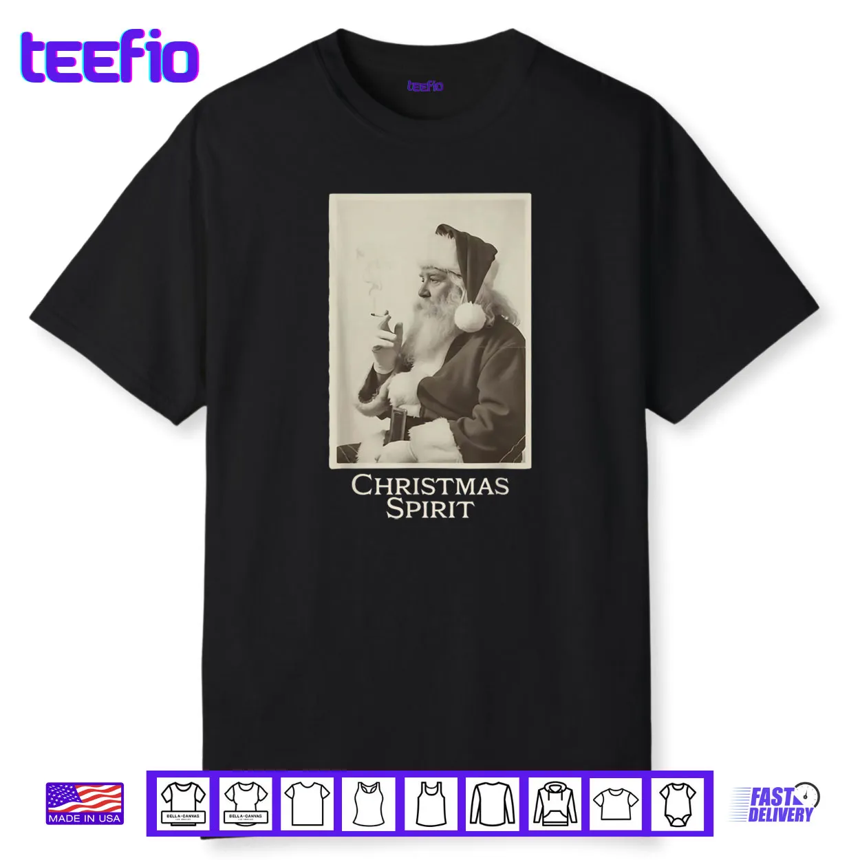 Smoking Santa Claus Christmas Spirit Christmas Vintage Shirt Smoking Santa Claus Christmas Spirit Christmas Vintage Shirt
