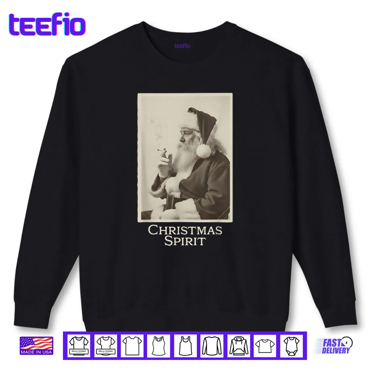 Smoking Santa Claus Christmas Spirit Christmas Vintage Shirt Smoking Santa Claus Christmas Spirit Christmas Vintage Shirt