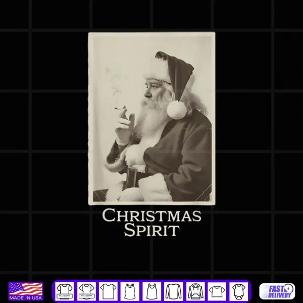 Smoking Santa Claus Christmas Spirit Christmas Vintage Shirt 4 Design Smoking Santa Claus Christmas Spirit Christmas Vintage Shirt
