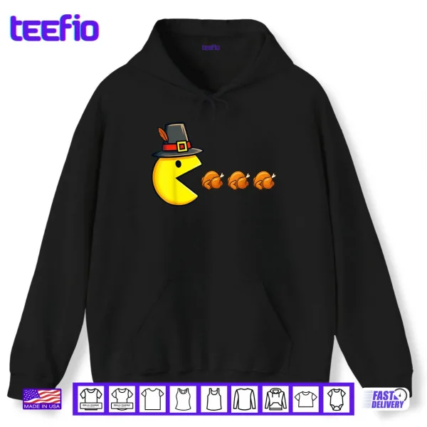 Thanksgiving Video Game Eating Turkey Gamer Shirt 2 Hoodie Thanksgiving Video Game Eating Turkey Gamer Shirt